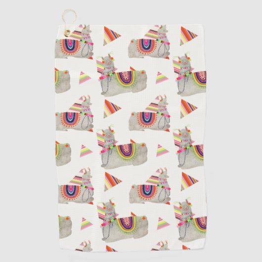 Llamarama Collectie Pattern II Golfhanddoek (Voorkant)