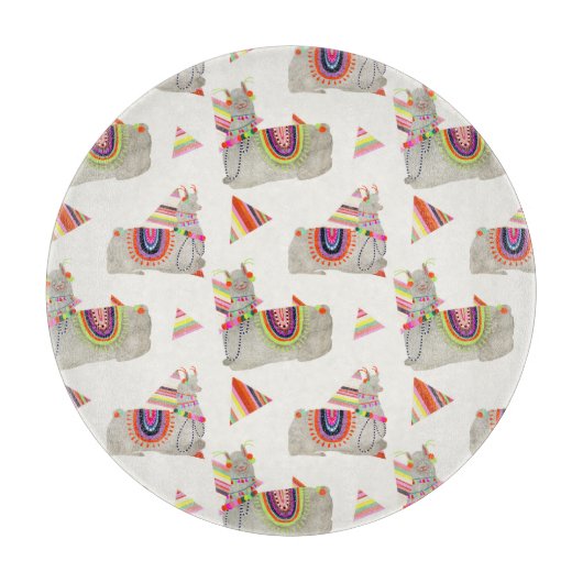 Llamarama Collectie Pattern II Snijplank (Voorkant)