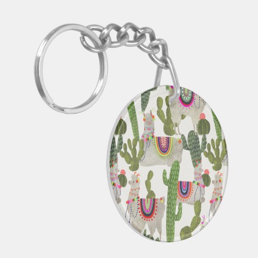 Llamarama Collectie Pattern Sleutelhanger (Voorkant Links)