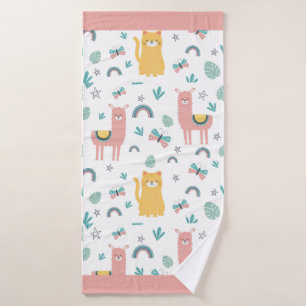 Llamas Alapaca Animal Boho Cute Badhanddoek