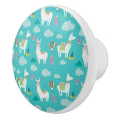 Llamas Alpacas Keramische Knop (Rechts)