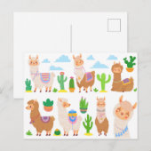 Llamas Briefkaart (Voorkant / Achterkant)