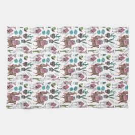 Llamas cactus Pattern | Keukenhanddoek