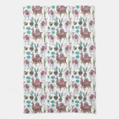 Llamas cactus Pattern | Keukenhanddoek (Verticaal)