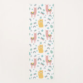 Llamas Cats Alapaca Green Animals Boho Yogamat (Voorkant)