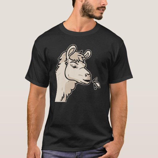 Llamas Cheeky Spitting Llama T-shirt (Voorkant)