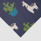 Llamas en Cactus op de ontkoppeling van de marine Tissuepapier (Detail)