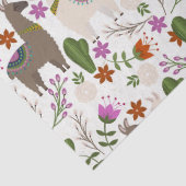 Llamas en Cactus op White Decoupage Tissuepapier (Detail)