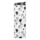 Llamas en Cactus Tumbler, geïsoleerde trommel Thermosbeker (Gedraaid links)