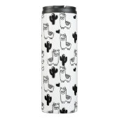 Llamas en Cactus Tumbler, geïsoleerde trommel Thermosbeker (Achterkant)