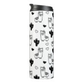 Llamas en Cactus Tumbler, geïsoleerde trommel Thermosbeker (Geroteerd rechts)