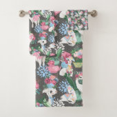 Llamas en Flowers Towel Bad Handdoek (Insitu)