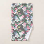 Llamas en Flowers Towel Bad Handdoek (Handdoek)