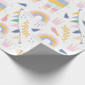 Llamas en regenbogen Verpakkingspapier Cadeaupapier (Hoek)