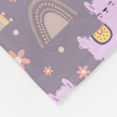 Llama's en Unicorns fleece Blanket (Hoek)