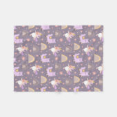 Llama's en Unicorns fleece Blanket Deken (Voorkant (Horizontaal))