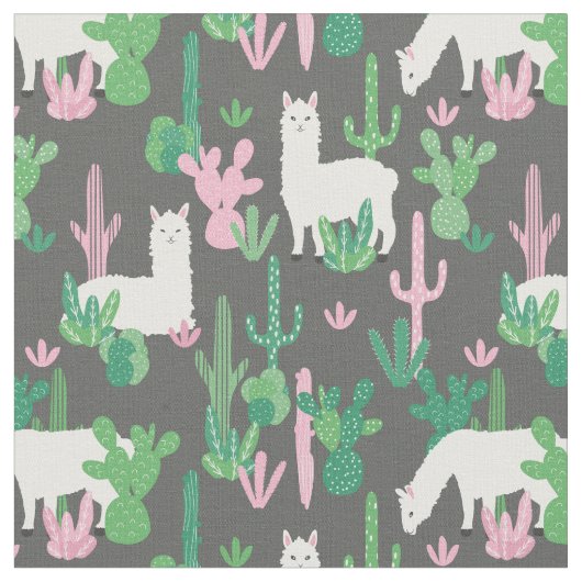 Llamas Fabric Stof (Close Up)