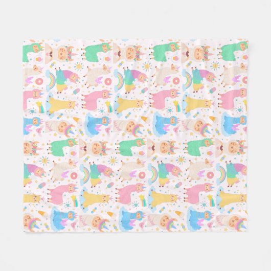 Llamas Fleece Deken (Voorkant (Horizontaal))