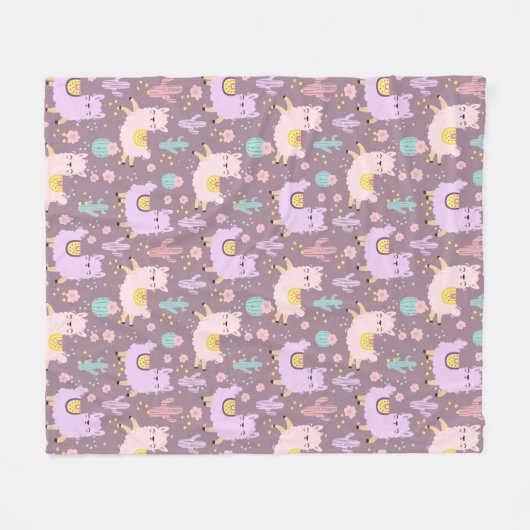 Llamas fleece deken (Voorkant (Horizontaal))