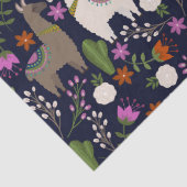 Llamas, Flowers en Cactus op de ontkoppeling van d Tissuepapier (Detail)