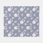 Llamas & Flowers Patroon Fleece Deken (Voorkant (Horizontaal))