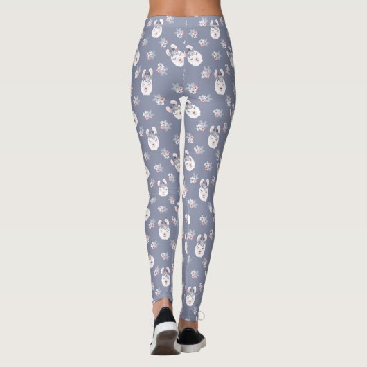 Llamas & Flowers Patroon Leggings (Achterkant)