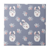 Llamas & Flowers Patroon Tegeltje (Voorkant)