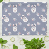 Llamas & Flowers Patroon Theedoek (Gevouwen)