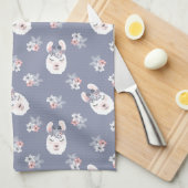 Llamas & Flowers Patroon Theedoek (Quarter Fold)