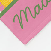 Llamas Green Cactus Cute Girly Pink Rainbows Fleece Deken (Hoek)