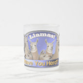 Llamas, HEB JE GEZET? BEDOELD Matglas Koffiemok (Center)