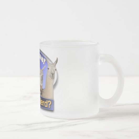 Llamas, HEB JE GEZET? BEDOELD Matglas Koffiemok (Rechts)