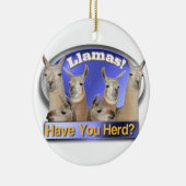 LLAMAS, HEB JE GEZET? PUN INTENSTE ORNATIE KERAMISCH ORNAMENT (Rechts)