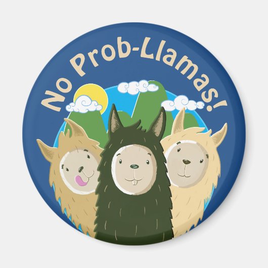 Llamas hebben geen Prob-Llamas Magneet (Voorkant)
