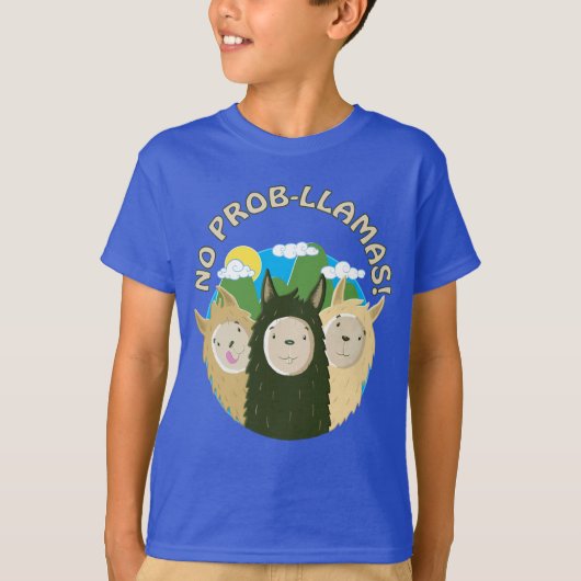 Llamas hebben geen Prob-Llamas T-shirt (Voorkant)