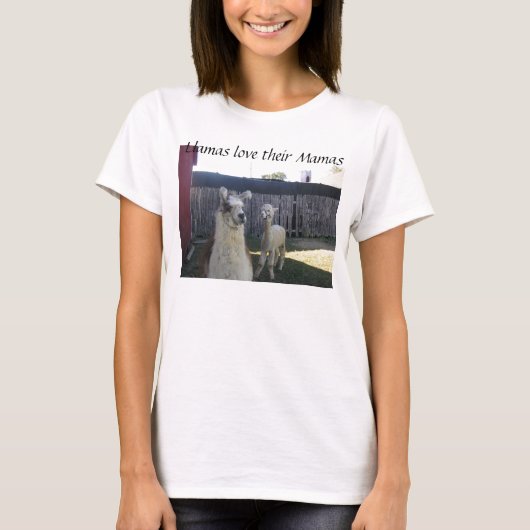 Llamas houdt van hun Mamas T-shirt (Voorkant)