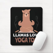Llamas houdt van yoga naar T-Shirt Muismat (Met muis)