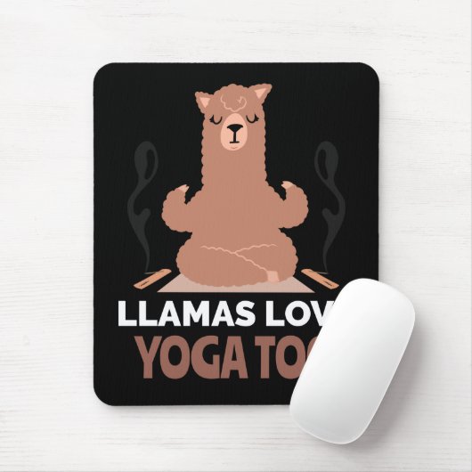 Llamas houdt van yoga naar T-Shirt Muismat (Met muis)