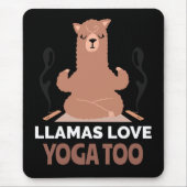 Llamas houdt van yoga naar T-Shirt Muismat (Voorkant)