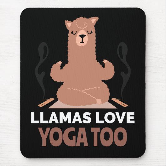 Llamas houdt van yoga naar T-Shirt Muismat (Voorkant)