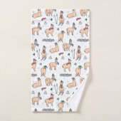 Llama's in Petten- en sorteerpatronen Bad Handdoek (Handdoek)