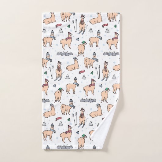 Llama's in Petten- en sorteerpatronen Bad Handdoek (Handdoek)
