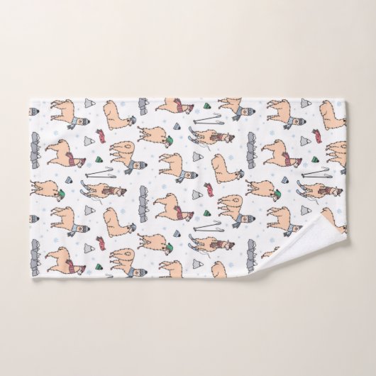 Llama's in Petten- en sorteerpatronen Bad Handdoek (Handdoek)