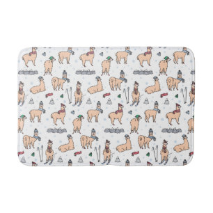 Llama's in Petten- en sorteerpatronen Badmat