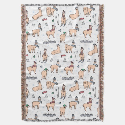 Llama's in Petten- en sorteerpatronen Deken (Voorkant Verticaal)