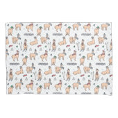 Llama's in Petten- en sorteerpatronen Kussensloop (Voorkant-Links)