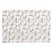 Llama's in Petten- en sorteerpatronen Kussensloop (Voorkant-Rechts)