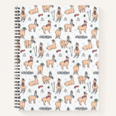 Llama's in Petten- en sorteerpatronen Notitieboek (Voorkant)