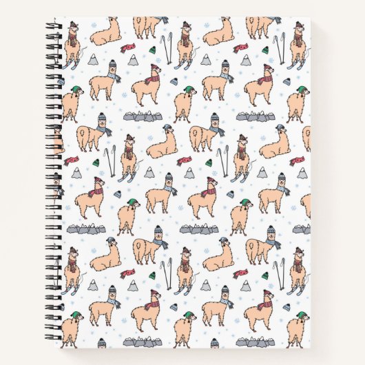 Llama's in Petten- en sorteerpatronen Notitieboek (Voorkant)