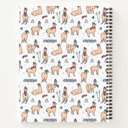 Llama's in Petten- en sorteerpatronen Notitieboek (Achterkant)